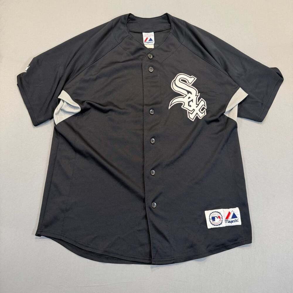 Majestic Chicago White Sox Konerko 14 Jersey Size XL Black Alternate